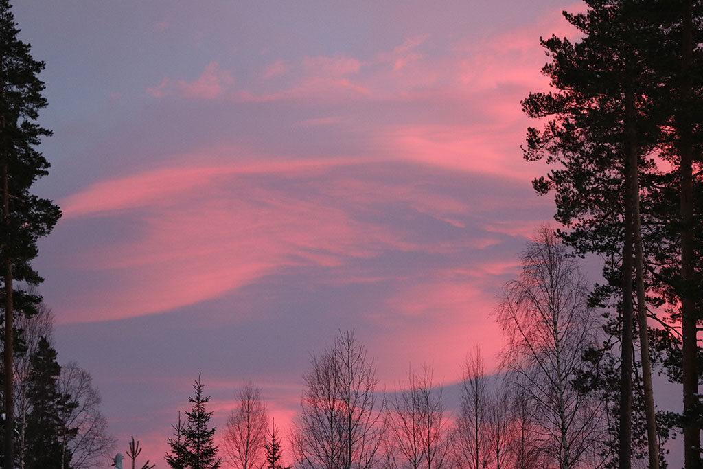 Solnedgang i Telemarken, Norge